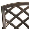 vidaXL 3 Piece Bistro Set Bronze Cast Aluminum