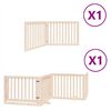 vidaXL Dog Gate Set of 6 Natural Poplar wood 6 panels Foldable