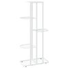 vidaXL Plant Stand White Metal Shelving Plant Stand Rectangular
