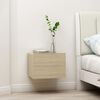 vidaXL Bedside Cabinet Sonoma oak Engineered wood Compact