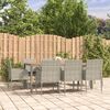 vidaXL Garden Dining Set Grey PE rattan Modular Garden Dining Set