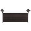 vidaXL Bench Brown PE rattan Large Storage Bench Rectangular
