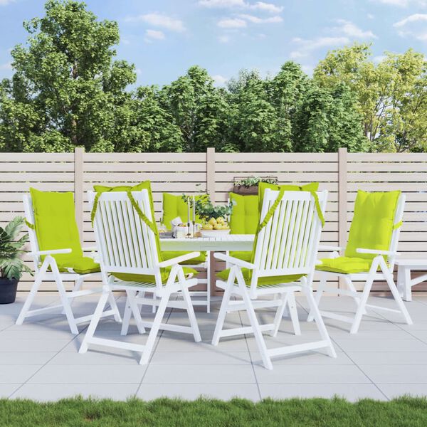 vidaXL Highback Chair Cushion Set of 6 Bright Green
