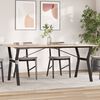 vidaXL Dining Table Natural wood and black