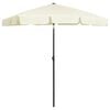 vidaXL Beach Parasol Sand Yellow Polyester 70.9 x 47.2 in Tiltable