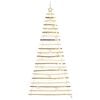 vidaXL Christmas Tree with 130 LEDs Natural 82.7" Solid Ash wood