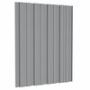 vidaXL Roof Panels 12 pcs Galvanized Steel Gray 23.6"x17.7"