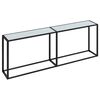 vidaXL Console Table White marble Tempered glass, powder-coated steel