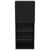 vidaXL TV Cabinet Set Wall-mounted Black Oak 15.94 x 11.81 x 40.16 in
