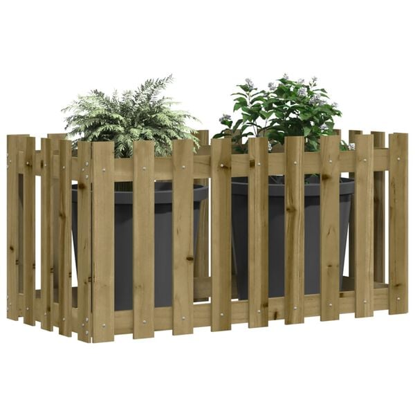 vidaXL Garden Raised Bed Wood Impregnated Pine Wood Medium Durable