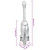 vidaXL Folding Anchor with Rope Silver 5.5 lb Malleable Iron