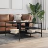 vidaXL Coffee Table Black Engineered wood, powder-coated steel