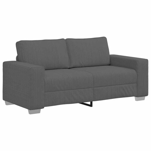 vidaXL Loveseat Sofa Dark Gray 80% Polyester, 20% Nylon Medium Durable
