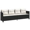 vidaXL Garden Sofa Set Black PE rattan, powder-coated steel, 100% polyester