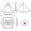 vidaXL Camping Tent Tipi 5-Person Grey Waterproof