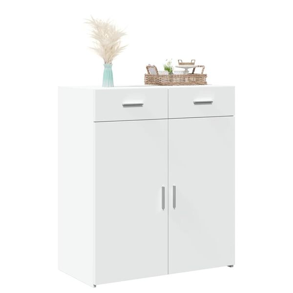 vidaXL Sideboard White Engineered wood 31.5 x 16.7 x 36.6 in Sideboard