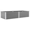 vidaXL Garden Raised Bed Grey Wood-Plastic Composite 98.4x39.4x21.3 in
