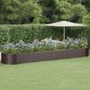 vidaXL Garden Raised Bed Brown Powder-coated steel Large Durable