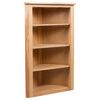 vidaXL Corner Shelf Brown Solid oak and MDF with oak veneer