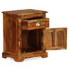 vidaXL Bedside Cabinet Set of 2 Brown Solid Acacia Wood Medium