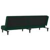 vidaXL Sofa Bed Dark Green Velvet (100% polyester), wood, plastic