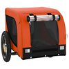 vidaXL Pet Bike Trailer Orange and Black Oxford Fabric Medium