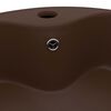 vidaXL Luxury Wash Basin with Overflow Matt Dark Brown 14.2x5.1" Ceramic