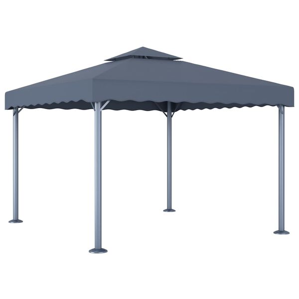 vidaXL Gazebo Anthracite Aluminum, Steel, Oxford Fabric Large