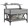 vidaXL Coffee Table Grey Sonoma Engineered wood, Metal Medium