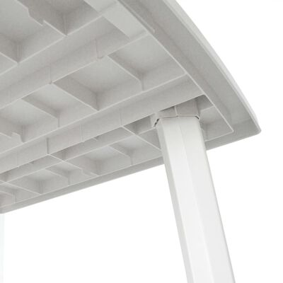 vidaXL Patio Table White 82.7"x37.8"x28.3" Plastic