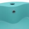 vidaXL Luxury Wash Basin with Overflow Matt Light Green 14.2x5.1" Ceramic