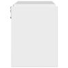 vidaXL Wall Shelf Set of 2 High Gloss White Engineered Wood Medium