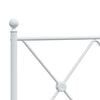 vidaXL Bed Frame White Powder-Coated Steel Small Double Bed Frame