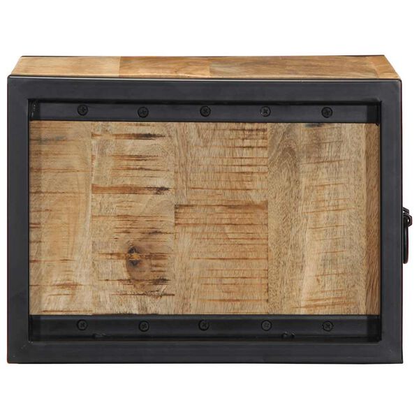 vidaXL Bedside Cabinet Natural Mango Wood Solid Mango Wood Small