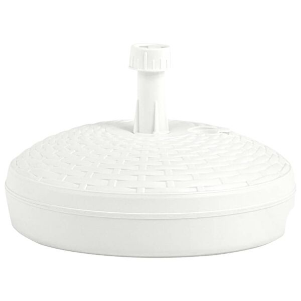 vidaXL Umbrella Base White Plastic Medium Durable Umbrella Base