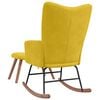 vidaXL Rocking Chair With Stool Mustard yellow