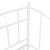 vidaXL Sofa Bed Frame White Powder-coated metal Single