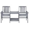 vidaXL Patio Chairs with Tea Table and Cushions Solid Acacia Wood (311884+314056)