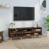 vidaXL TV Cabinet Smoked oak Engineered wood Large TV Cabinet