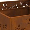 vidaXL Fire Pit Brown 31.5" x 31.5" x 11.8" Weathering steel