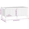 vidaXL Garden Storage Box White Solid Pine Wood Medium