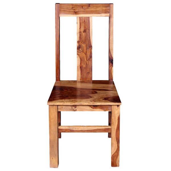 vidaXL Dining Chair Set of 6 Honey Matte Solid Acacia Wood Standard