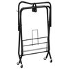 vidaXL Saddle Rack Black Powder-coated iron Medium Foldable