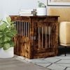 vidaXL Dog Crate Furniture Smoked Oak Engineered Wood, Steel Medium