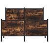vidaXL Bed Frame Smoked Oak Steel, Engineered Wood Small Double