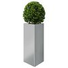 vidaXL Garden Planter Set of 2 Metallic Grey Galvanized steel