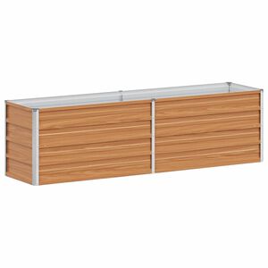 vidaXL Garden Raised Bed Silver Galvanized Steel 63.0 x 15.7 x 17.7 in