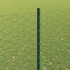vidaXL Fence with Post Green 4.92 x 164.04 ft Steel and PVC
