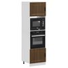 vidaXL Oven Cabinet Set of 2 Brown Oak Engineered Wood Tall, Slim