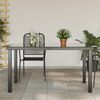 vidaXL Garden Dining Table Black Aluminum Medium Durable